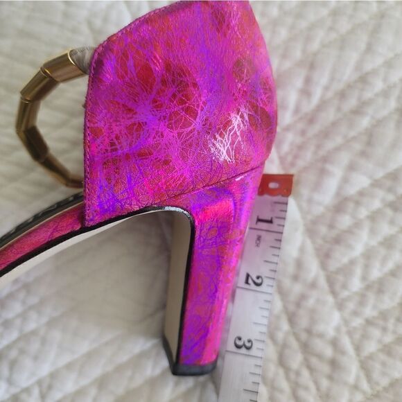 J.Renee Vintage Beautiful! tornasol hot pink elastic band heels - Picture 15 of 16